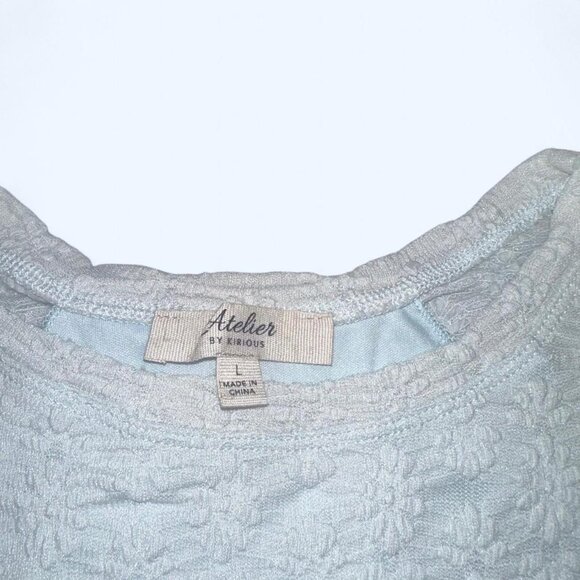 Light Blue Atelier By Kirious Long Sleeve Top - Picture 3 of 5